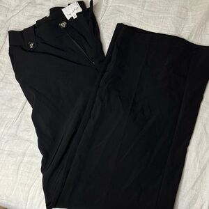 Elegant Black Trousers with Button Detail